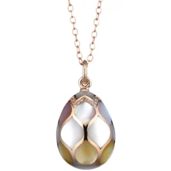 Tsars Collection Necklaces-- Necklace in Gold Mother of Pearl 427 - Handmade in Swiss - Luxury Exclusive Collection - Avvenice