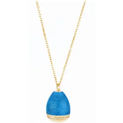 Tsars Collection Necklaces-- Necklace with Light Blue Pendant with Key - Handmade in Swiss - Luxury Exclusive Collection - Avvenice