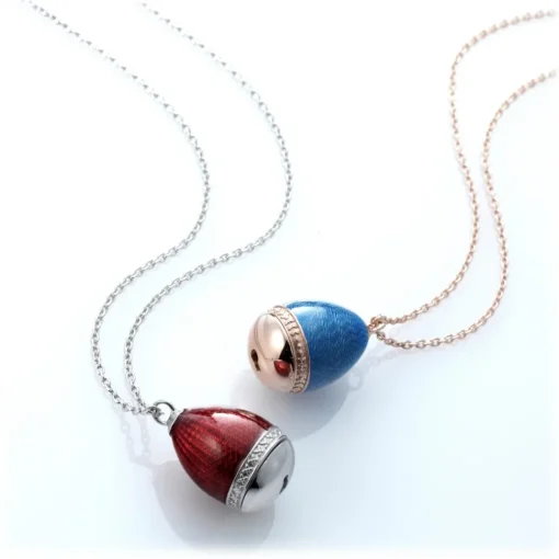 Tsars Collection Necklaces-- Necklace with Light Blue Pendant with Key - Handmade in Swiss - Luxury Exclusive Collection - Avvenice