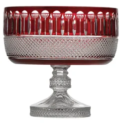 Tsars Collection Home Accessories-- Red Crystal Fruit Bowl - Handmade in Swiss - Luxury Exclusive Collection - Avvenice