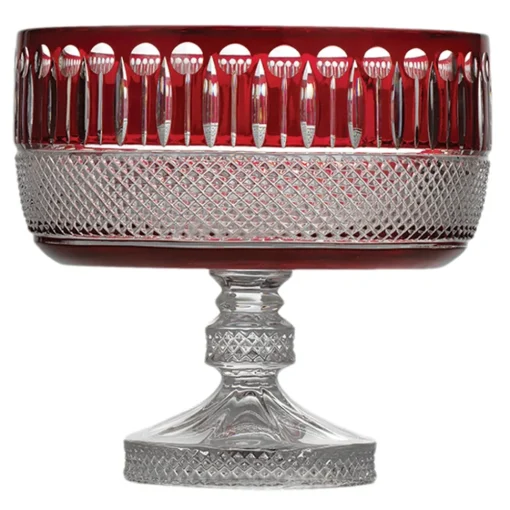 Tsars Collection Home Accessories-- Red Crystal Fruit Bowl - Handmade in Swiss - Luxury Exclusive Collection - Avvenice