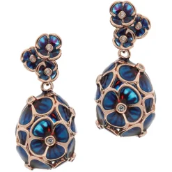 Tsars Collection Earrings-- Tamara Blue Silver Earrings - Handmade in Swiss - Luxury Exclusive Collection - Avvenice