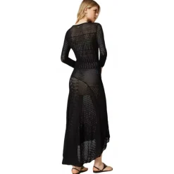Twinset Dresses-- Long Lace Dress with Petticoat - Black - Dress - Made in Italy - Luxury Exclusive Collection - Avvenice