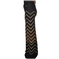 Twinset Trousers-- Palazzo Trousers in Geometric Pattern - Black/Gold - Trousers - Made in Italy - Luxury Exclusive Collection - Avvenice