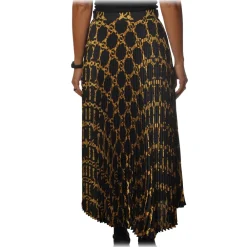 Twinset Skirts-- Skirt in Chain Pattern - Black/Gold - Skirt - Made in Italy - Luxury Exclusive Collection - Avvenice