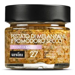 Ursini Preserved Foods-- Eggplants and Dried Tomato Pestato - 27 - Pestati di Bacco® - Organic Italian Extra Virgin Olive Oil - Avvenice