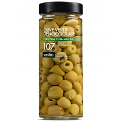 Ursini Preserved Foods-- Pitted Green Olives - 107 - In Brine - Olives - Italian Olives - Avvenice
