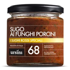 Ursini Preserved Foods-- Porcini Mushrooms Sauce - 68 - Special Red - Sauces - Organic Italian Extra Virgin Olive Oil - Avvenice