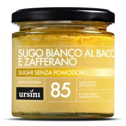 Ursini Preserved Foods-- White Sauce with Salted Codfish and Saffron - 85 - Without Tomatoes - Sauces - Organic Italian Extra Virgin Olive Oil - Avvenice