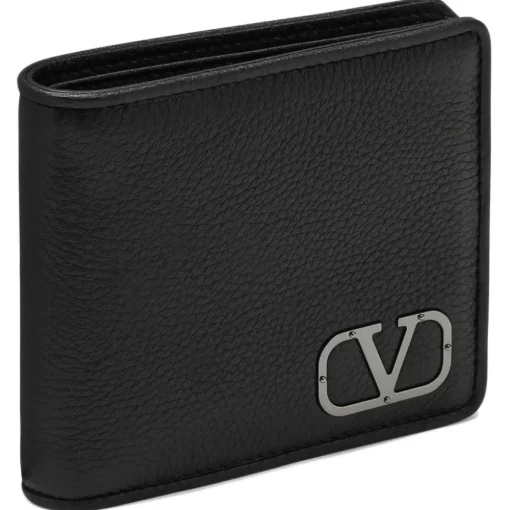 Valentino Wallets-- Black Leather Wallet - Exclusive Luxury Collection - Avvenice