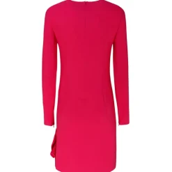 Valentino Dresses-- Fuchsia Stretch Frisottine Bow Detail Dress - Exclusive Luxury Collection - Avvenice