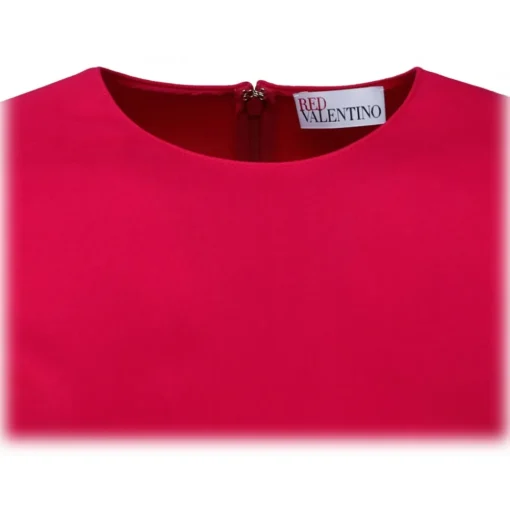 Valentino Dresses-- Fuchsia Stretch Frisottine Bow Detail Dress - Exclusive Luxury Collection - Avvenice