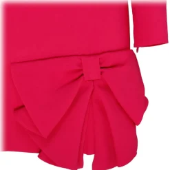 Valentino Dresses-- Fuchsia Stretch Frisottine Bow Detail Dress - Exclusive Luxury Collection - Avvenice