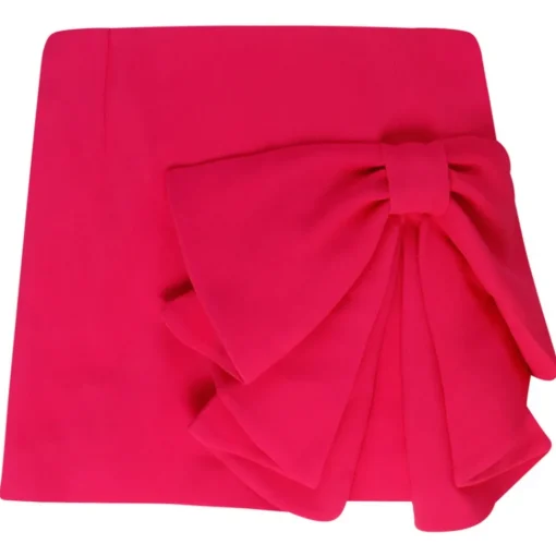 Valentino Skirts-- Fuchsia Viscose Blend Skirts with Bow - Exclusive Luxury Collection - Avvenice