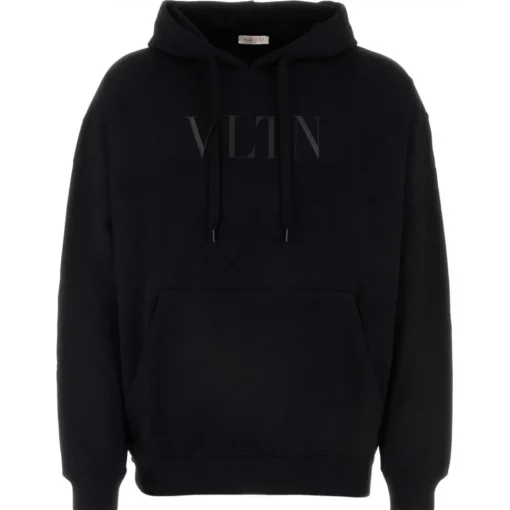 Valentino Sweatshirts-- Logo Printed Drawstring Hoodie - Exclusive Luxury Collection - Avvenice