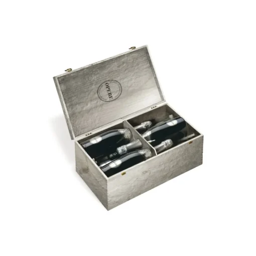 Villa Sandi Wines-- Brut - Opere Trevigiane - 6 Bottles - Wooden Silver Box - Quality Sparkling Wine - Prosecco & Sparking Wines - Avvenice
