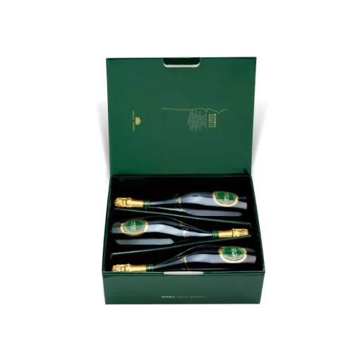 Villa Sandi Wines-- Reserve Amalia Moretti - Opere Trevigiane - Gift Box 3 Bt - Quality Sparkling Wine Classic Method V.S.Q. Brut - Avvenice