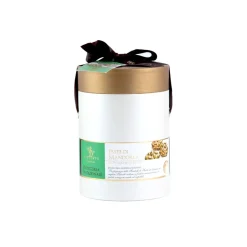 Vincente Delicacies Sweets-- Almond Cookies with Sicilian Pistachios - Fine Pastry with Almonds in Cylindrical Box - Avvenice