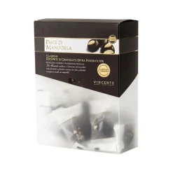 Vincente Delicacies Sweets-- Classic Almond Cookies Covered With 70% Extra-Dark Chocolate - Crystal Box - Avvenice