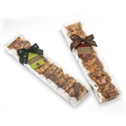 Vincente Delicacies Sweets-- Crunchy Nougat Pieces With Sicilian Almond - Matador -  Assortment in Crystal Box - Avvenice