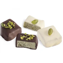 Vincente Delicacies Sweets-- Delicate Pastries Covered in Chocolate and Crushed Green Pistachio from Bronte P.D.O. - Maravilha Smeraldi - Avvenice