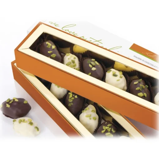 Vincente Delicacies Sweets-- Delicate Pastries Covered in Chocolate and Crushed Green Pistachio from Bronte P.D.O. - Maravilha Smeraldi - Avvenice