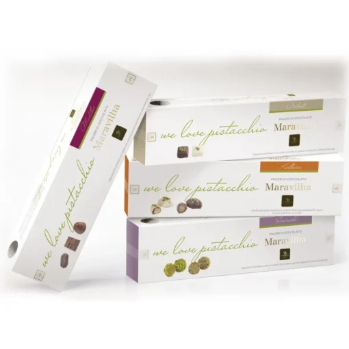 Vincente Delicacies Sweets-- Delicate Pastries Covered in Chocolate and Crushed Green Pistachio from Bronte P.D.O. - Maravilha Smeraldi - Avvenice