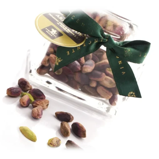 Vincente Delicacies Fruits-- Lightly Toasted Sicilian Almonds - Arabesque - Dried Fruits in Ribbon Box - Avvenice