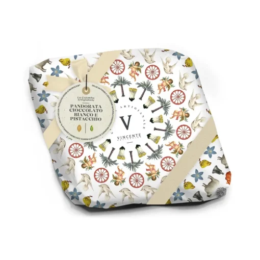 Vincente Delicacies Sweets-- Normanna - Artisan Easter Dove - White Chocolate and Pistacchio of Sicilia Bronte Cream - Fastuca Line - Avvenice
