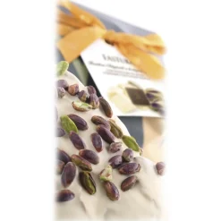 Vincente Delicacies Sweets-- Panettone Covered with White Chocolate with Sicilian Pistachio - Fastuka - Hand Wrapped Artisan - Avvenice