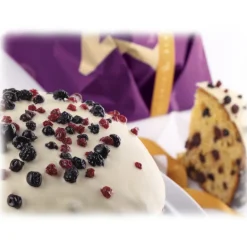 Vincente Delicacies Sweets-- Panettone Coated with White Chocolate with Wild Fruits - Silvestre - Hand Wrapped Artisan - Avvenice