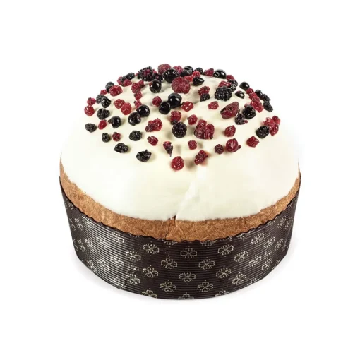 Vincente Delicacies Sweets-- Panettone Coated with White Chocolate with Wild Fruits - Silvestre - Hand Wrapped Artisan - Avvenice