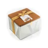 Vincente Delicacies Sweets-- Panettone Covered with Milk Chocolate and Hazelnuts - Nucilla - Artisan in Metallic Box - Avvenice