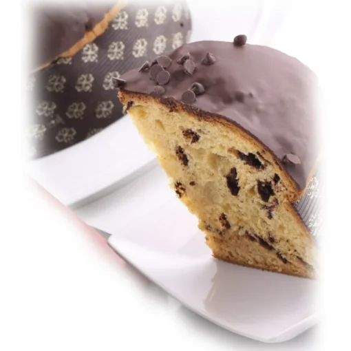Vincente Delicacies Sweets-- Panettone Covered with Milk Chocolate and Hazelnuts - Nucilla - Artisan in Metallic Box - Avvenice