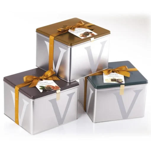 Vincente Delicacies Sweets-- Panettone Covered with Milk Chocolate and Hazelnuts - Nucilla - Artisan in Metallic Box - Avvenice