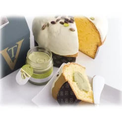 Vincente Delicacies Sweets-- Panettone Covered with White Chocolate with Bronte Pistachio Cream P.D.O. - Mélange - Avvenice