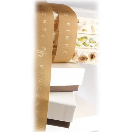 Vincente Delicacies Sweets-- Soft Nougat Bar with Sicilian Hazelnuts - Ribbon Box - Avvenice