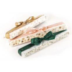 Vincente Delicacies Sweets-- Soft Nougat Bar with Sicilian Hazelnuts - Opal Ribbon Flow-Pack - 400 g - Avvenice