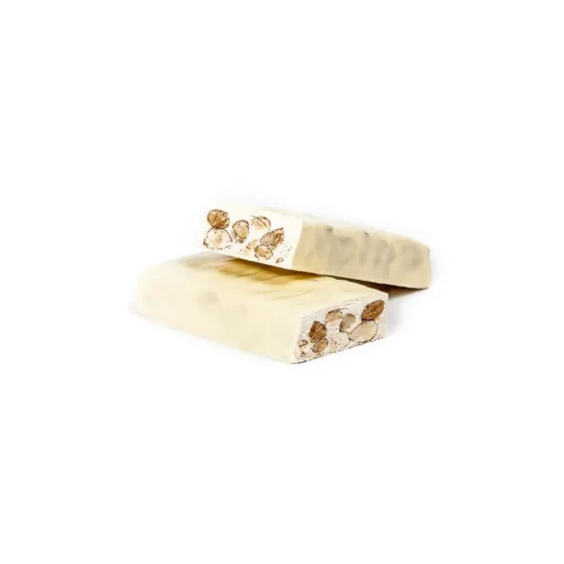 Vincente Delicacies Sweets-- Soft Nougat Bar with Sicilian Almonds and Covered with Fine White Chocolate - Opal Box - Avvenice