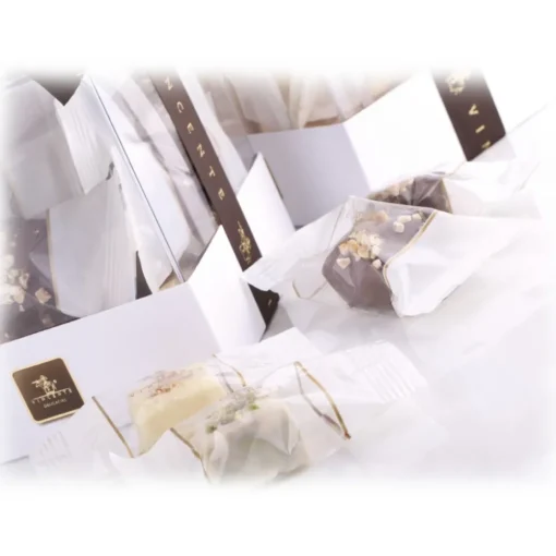 Vincente Delicacies Sweets-- Soft Nougat Pieces with Sicilian Almond and Coated with Fine White Chocolate - Baroque - Avvenice