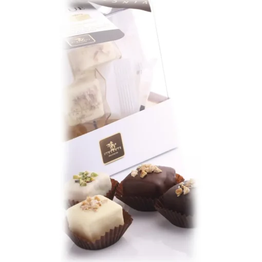 Vincente Delicacies Sweets-- Soft Nougat Pieces with Sicilian Almond and Coated with Fine White Chocolate - Baroque - Avvenice
