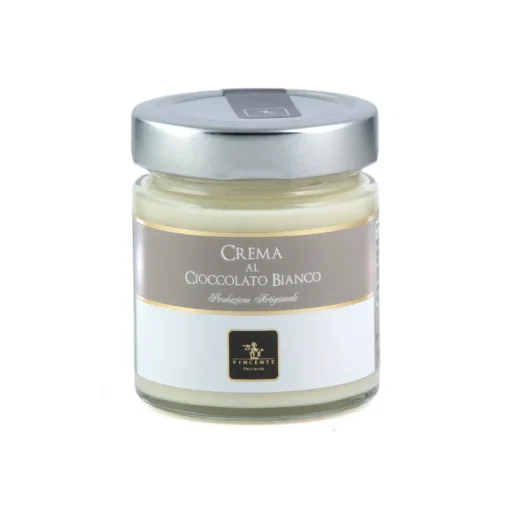 Vincente Delicacies Sweets-- Sweet Cream Spread with White Chocolate - Artisan Spreadable Creams - 180 g - Avvenice