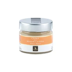 Vincente Delicacies Sweets-- Sweet Cream Spread with Sicilian Almonds - Artisan Spreadable Creams - 90 g - Avvenice