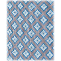Viola Milano Ties & Bow Ties-- Artisan Pattern Selftipped Silk Tie - Denim Mix - Handmade in Italy - Luxury Exclusive Collection - Avvenice