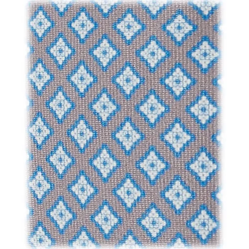 Viola Milano Ties & Bow Ties-- Artisan Pattern Selftipped Silk Tie - Denim Mix - Handmade in Italy - Luxury Exclusive Collection - Avvenice