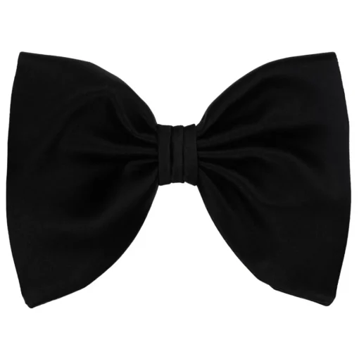 Viola Milano Ties & Bow Ties-- Black Masion Milano Ready-Tie Grosgrain Bow-Tie - Handmade in Italy - Luxury Exclusive Collection - Avvenice