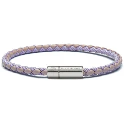 Viola Milano Bracelets-- Braided Genuine Italian Leather Bracelet - Purple Mix - Handmade in Italy - Luxury Exclusive Collection - Avvenice