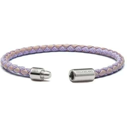 Viola Milano Bracelets-- Braided Genuine Italian Leather Bracelet - Purple Mix - Handmade in Italy - Luxury Exclusive Collection - Avvenice