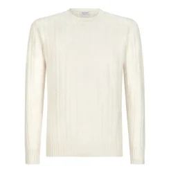 Viola Milano Knitwears-- Cable Knit Lambswool Sweater - Ivory - Handmade in Italy - Luxury Exclusive Collection - Avvenice