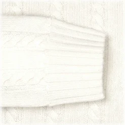 Viola Milano Knitwears-- Cable Knit Lambswool Sweater - Ivory - Handmade in Italy - Luxury Exclusive Collection - Avvenice